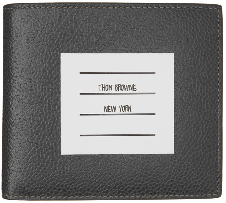 Photo: Thom Browne Grey Paper Label Billfold Wallet