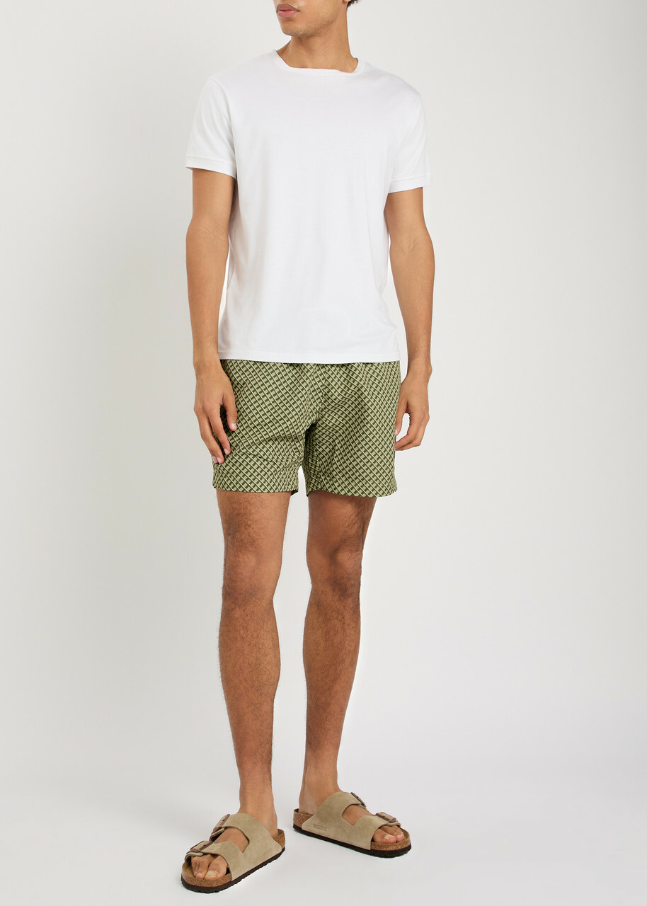 Boss Vibe Printed Shell Swim Shorts Green