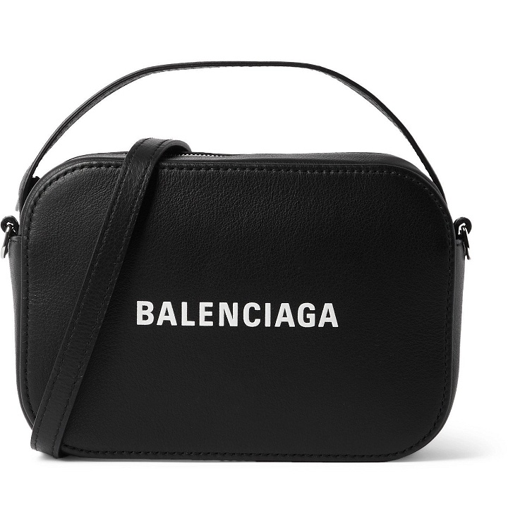 Photo: Balenciaga - Everyday Logo-Print Full-Grain Leather Messenger Bag - Black