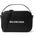 Balenciaga - Everyday Logo-Print Full-Grain Leather Messenger Bag - Black