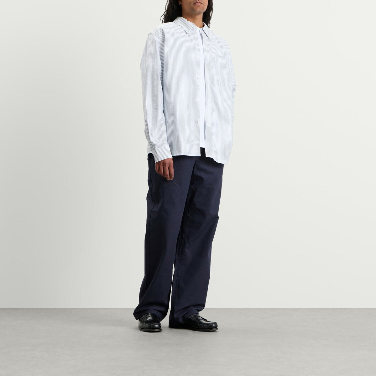 Palmes Men's Deuce Oxford Shirt in Blue Stripe