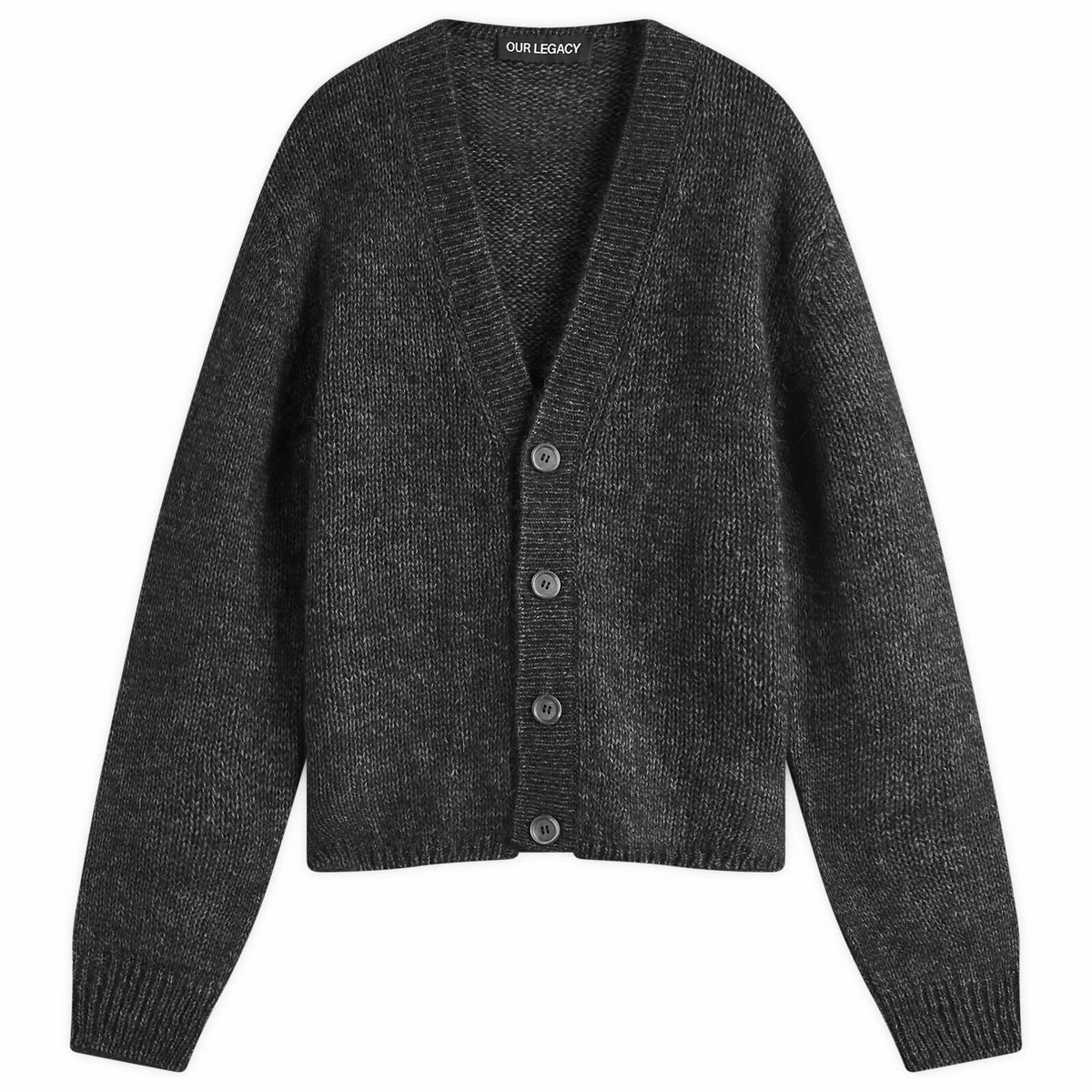 トップス OUR LEGACY ACADEMY CARDIGAN 48 Our Legacy - Academy Cardigan Ruby Magnificent Hemp