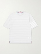 Thom Browne - Striped Cotton Jersey T-Shirt - Gray