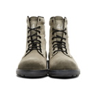 Diesel Off-White Canvas D-Throuper DBB Boots