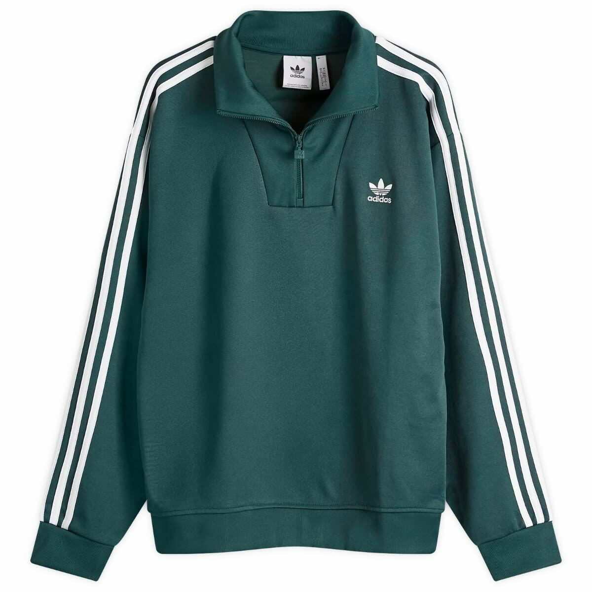 トップス adidas Funnelneck Track Top Adidas Men's Funnelneck Track Top in Mineral Green adidas