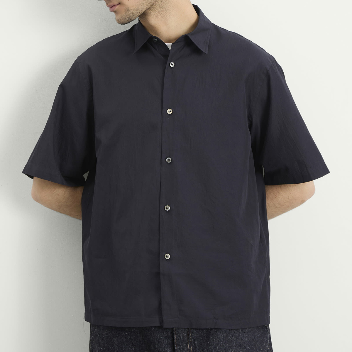 Kaptain Sunshine Men's Plain Short Sleeve Shirt in Navy