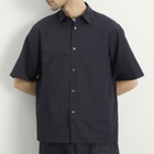 Kaptain Sunshine Men's Plain Short Sleeve Shirt in Navy