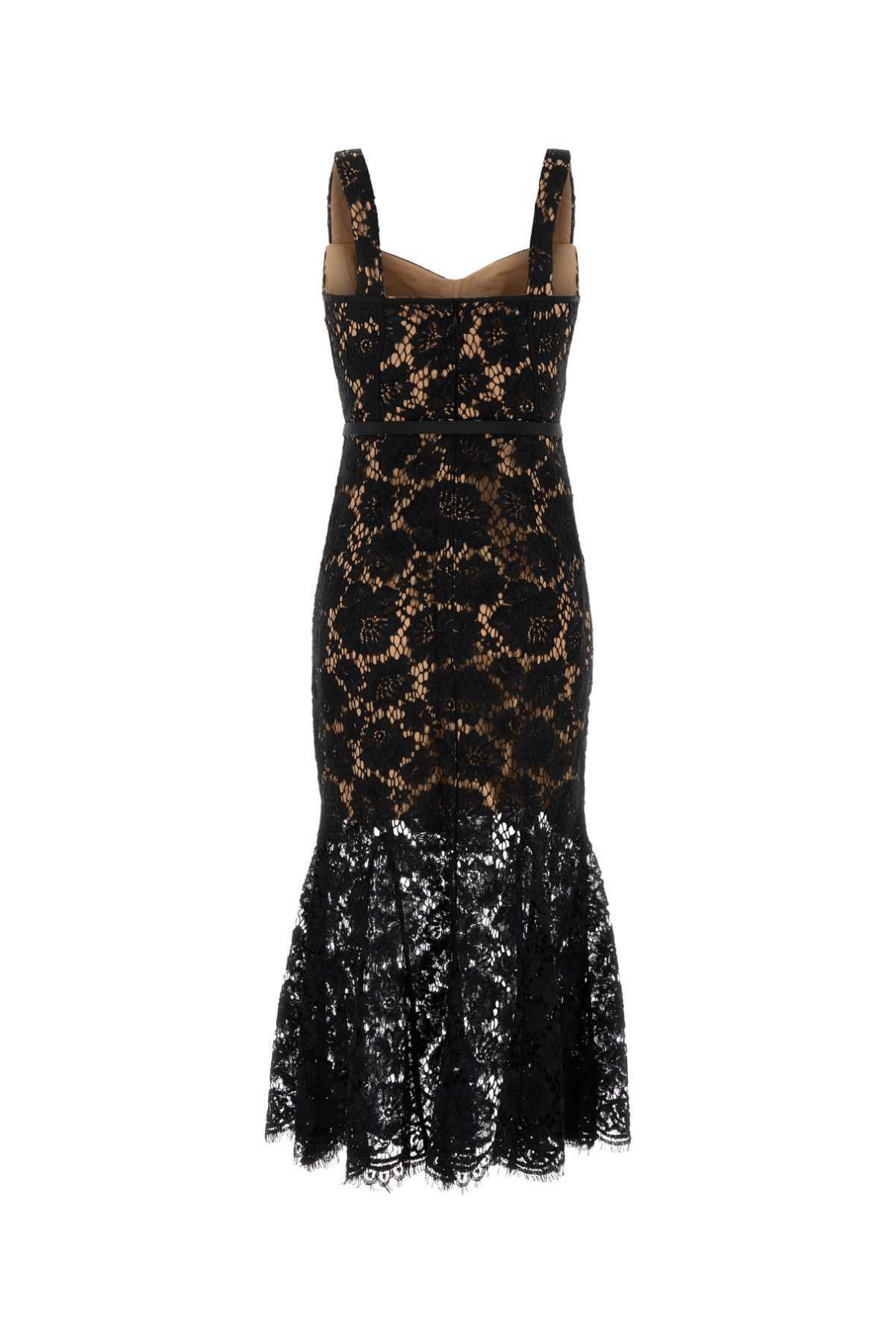 【関税&送料込】Self-portrait Dresses Black Black Knit Zip Ruffle Midi Dress – self-portrait