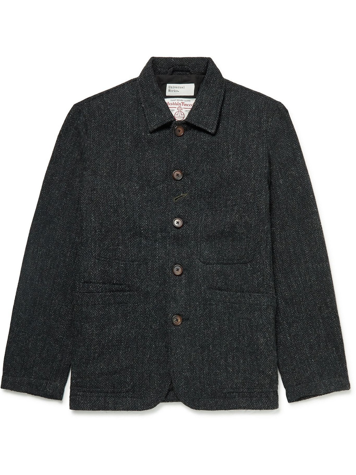 Universal Works - Bakers Herringbone Wool-Tweed Chore Jacket - Gray ...