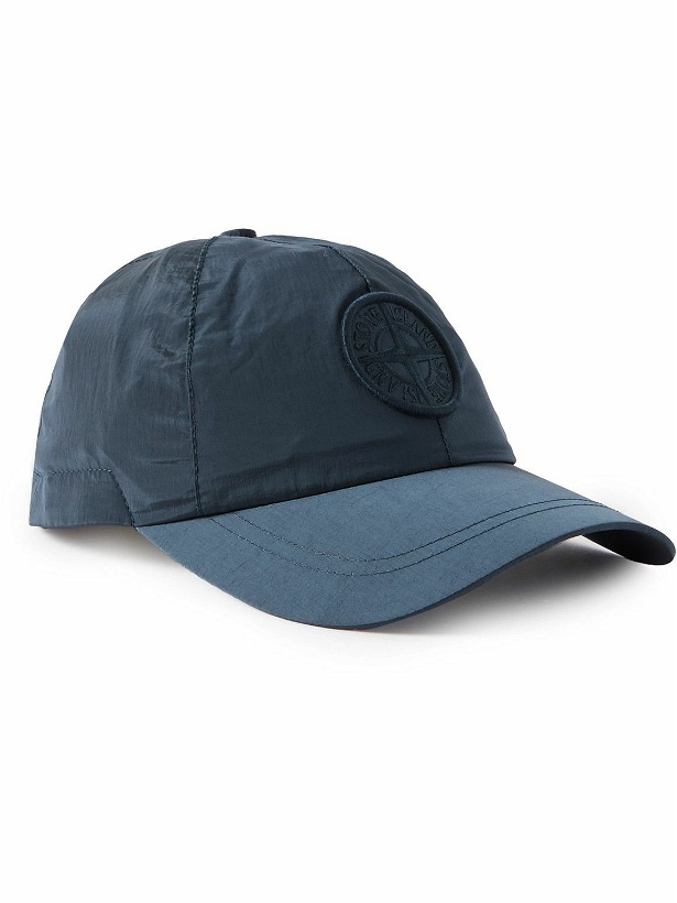 Photo: Stone Island - Logo-Embroidered ECONYL® Nylon Metal Baseball Cap - Blue