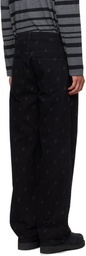Robyn Lynch Black Laser Etched Eire Motif Jeans