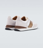 Magnanni Grafton leather-trimmed sneakers