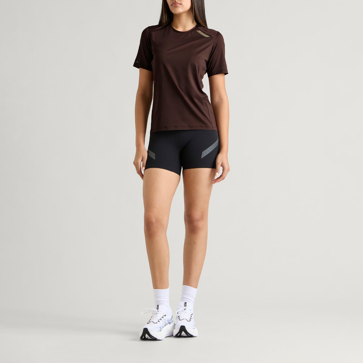 SOAR Women's Eco Tech T-shirt in Dark Brown