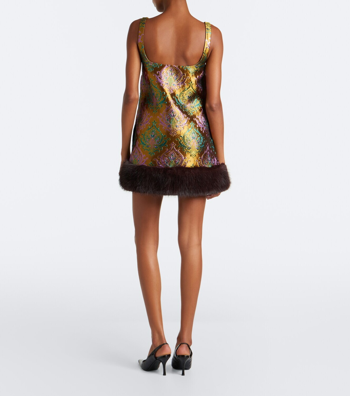 Retrofête Sulvie brocade minidress