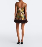 Retrofête Sulvie brocade minidress
