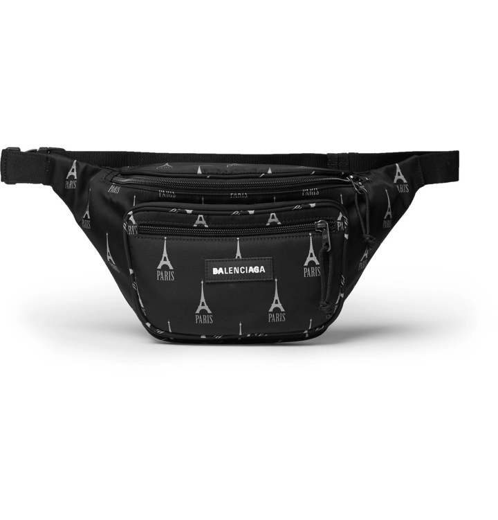 Photo: Balenciaga - Printed Canvas Belt Bag - Black