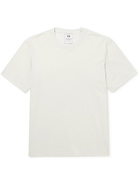 Y-3 - Logo-Print Cotton-Jersey T-Shirt - Neutrals