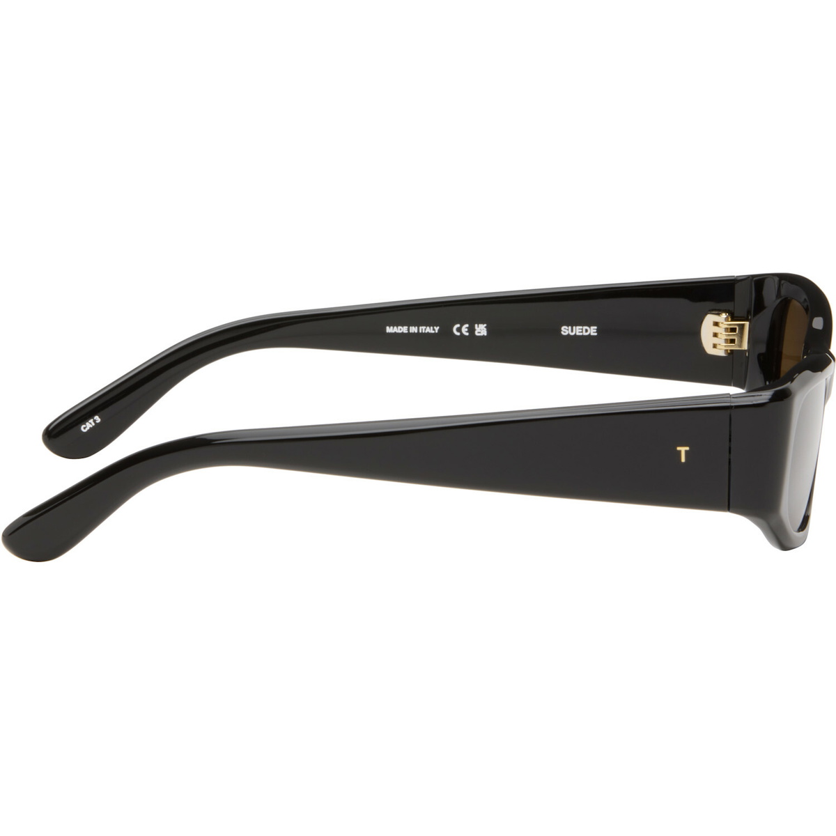 THISTLES Black 'The Suede' Sunglasses