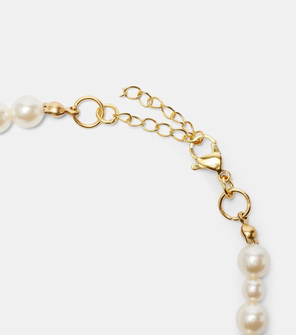 Magda Butrym Crochet faux pearls sterling silver necklace