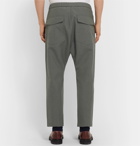 Barena - Grey-Green Tapered Cropped Woven Trousers - Green