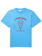 Camp High - Printed Cotton-Jersey T-Shirt - Blue