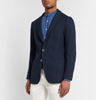 Canali - Slim-Fit Knitted Cotton Blazer - Blue