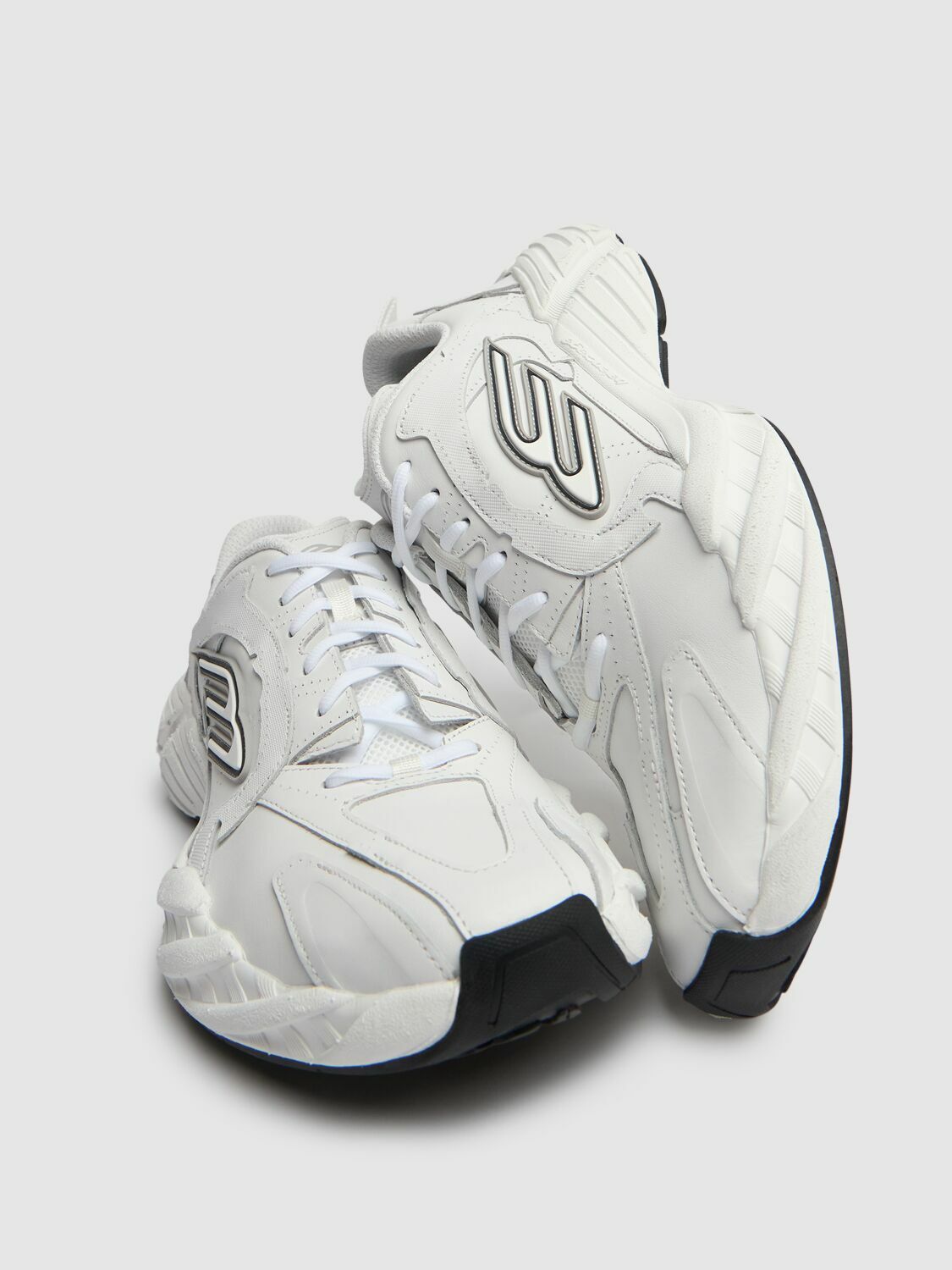 BALENCIAGA Monday Leather & Synthetic Sneakers Balenciaga