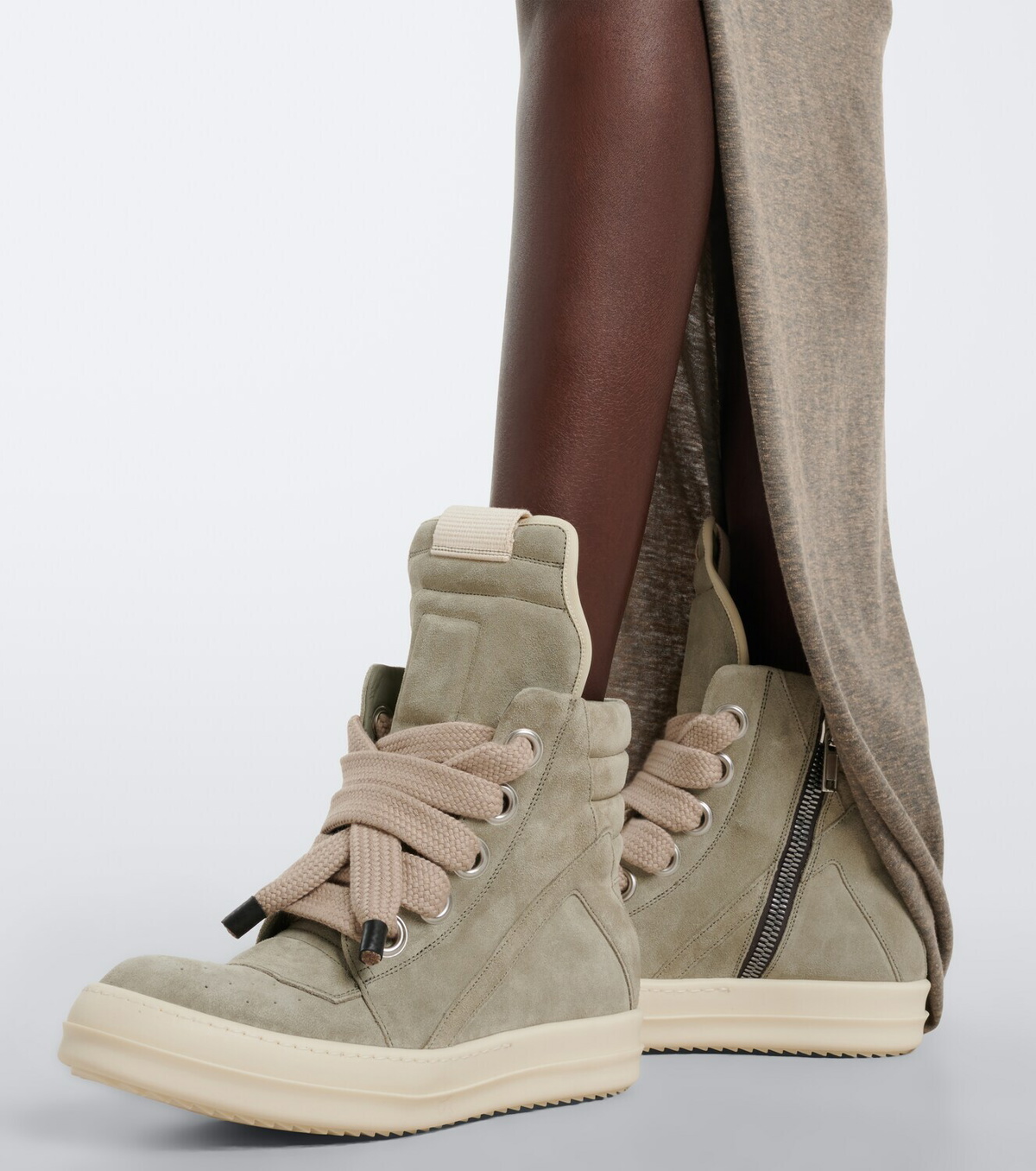 Rick Owens Geobasket suede high-top sneakers