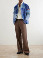Kartik Research - Kantha Patchwork Embroidered Cotton Jacket - Blue