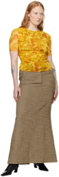 Acne Studios Brown Tailored Long Skirt