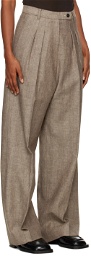 GIA STUDIOS Brown Herringbone Trousers