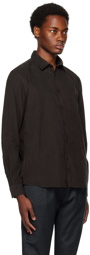 Sunspel Brown Fine Cord Shirt