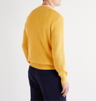 Brunello Cucinelli - Contrast-Tipped Ribbed Cotton Sweater - Yellow