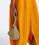 Amanu Zambia Ring Small suede top-handle bag
