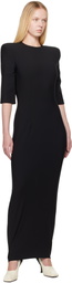 ALAINPAUL Black Tailored Fuseau Maxi Dress