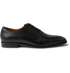 HUGO BOSS - Lisbon Cap-Toe Burnished-Leather Oxford Shoes - Black