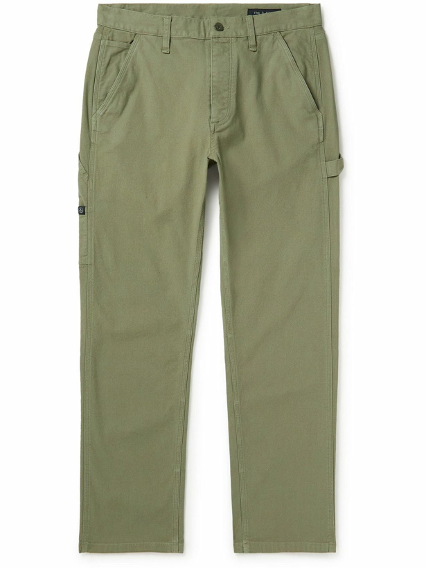 Photo: Rag & Bone - Fit 4 Carpenter Straight-Leg Cotton-Blend Canvas Trousers - Green