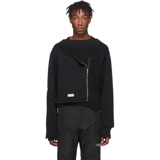 Photo: Heliot Emil Black Knit Deconstructed Sweater