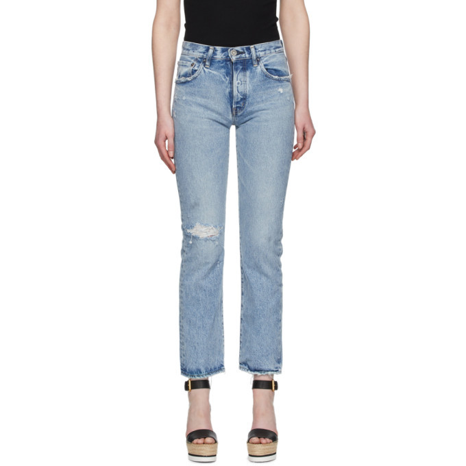 Photo: Moussy Vintage Blue Hesperia Straight Jeans