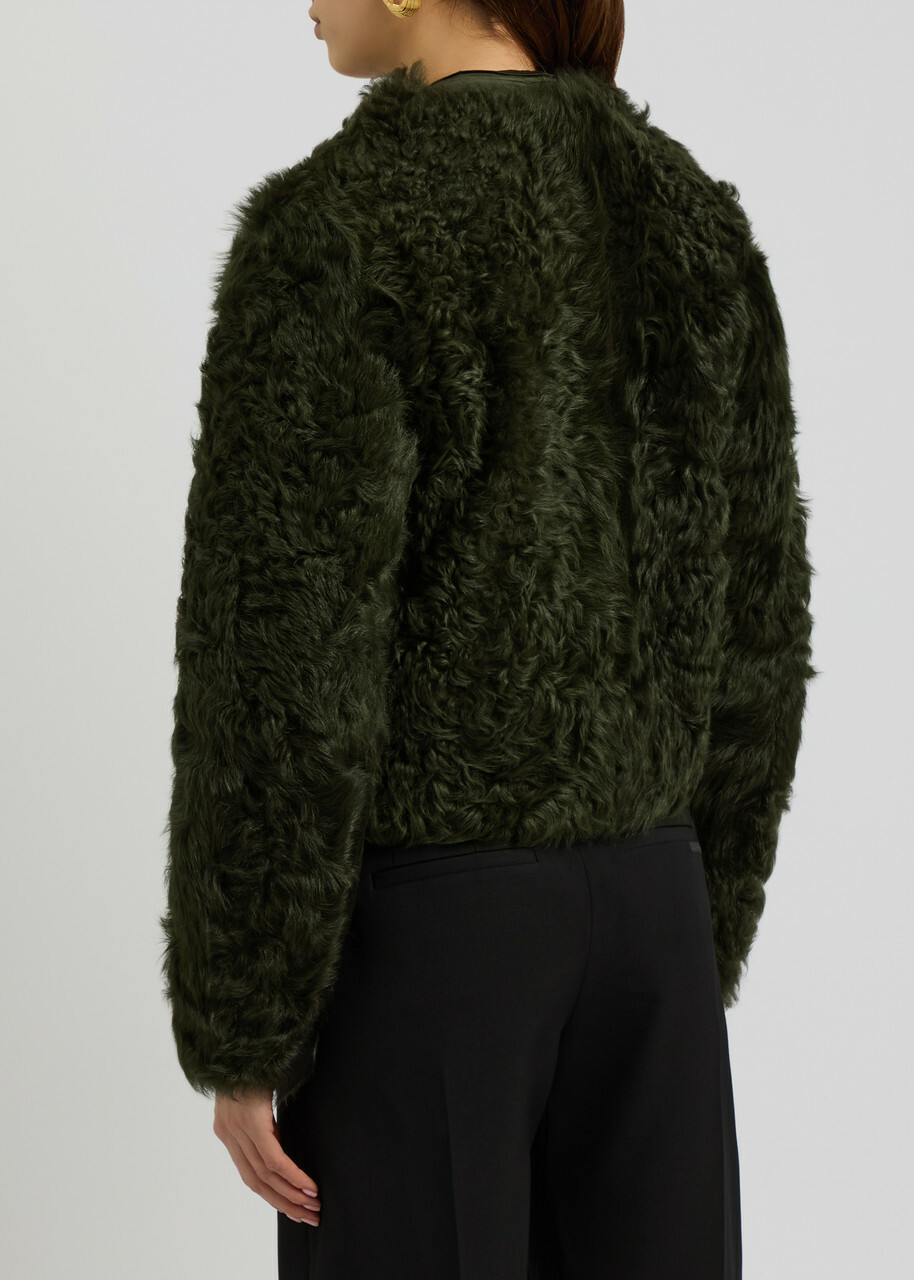 16 Arlington Bia Shearling Jacket Dark Green