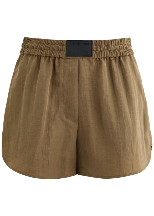Photo: Helmut Lang Creased-effect Nylon Shorts Brown
