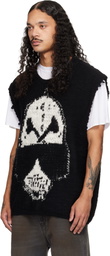 LU'U DAN Black Oversized Sweater Vest