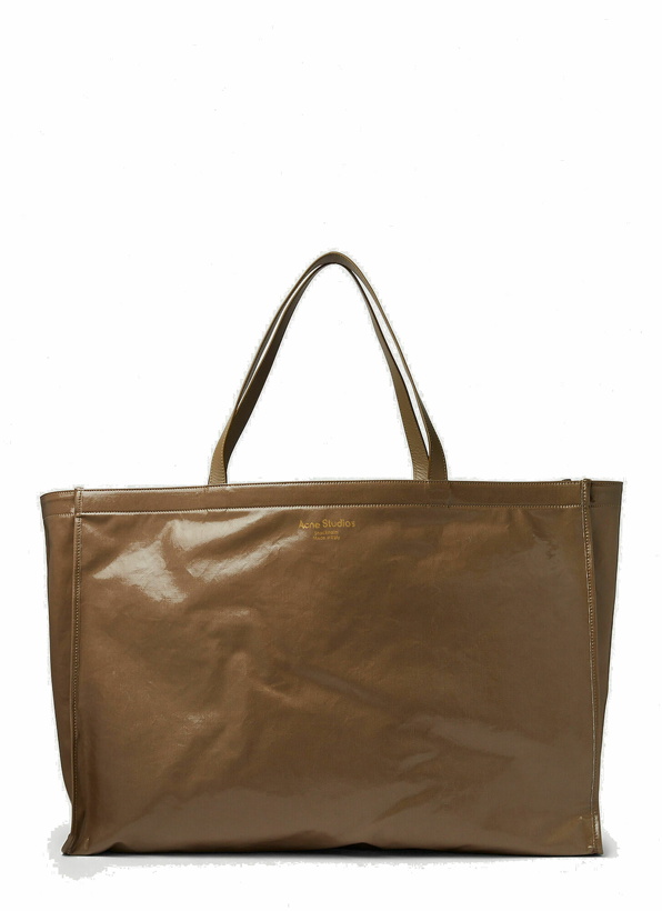 Photo: Coated Logo Shopper Bag in Brown