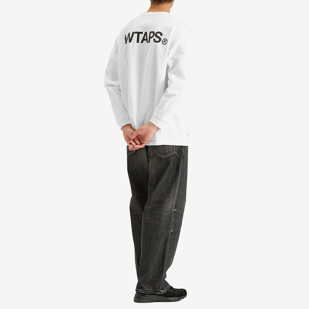 WTAPS Men's Identity Long Sleeve T-Shirt in White WTAPS