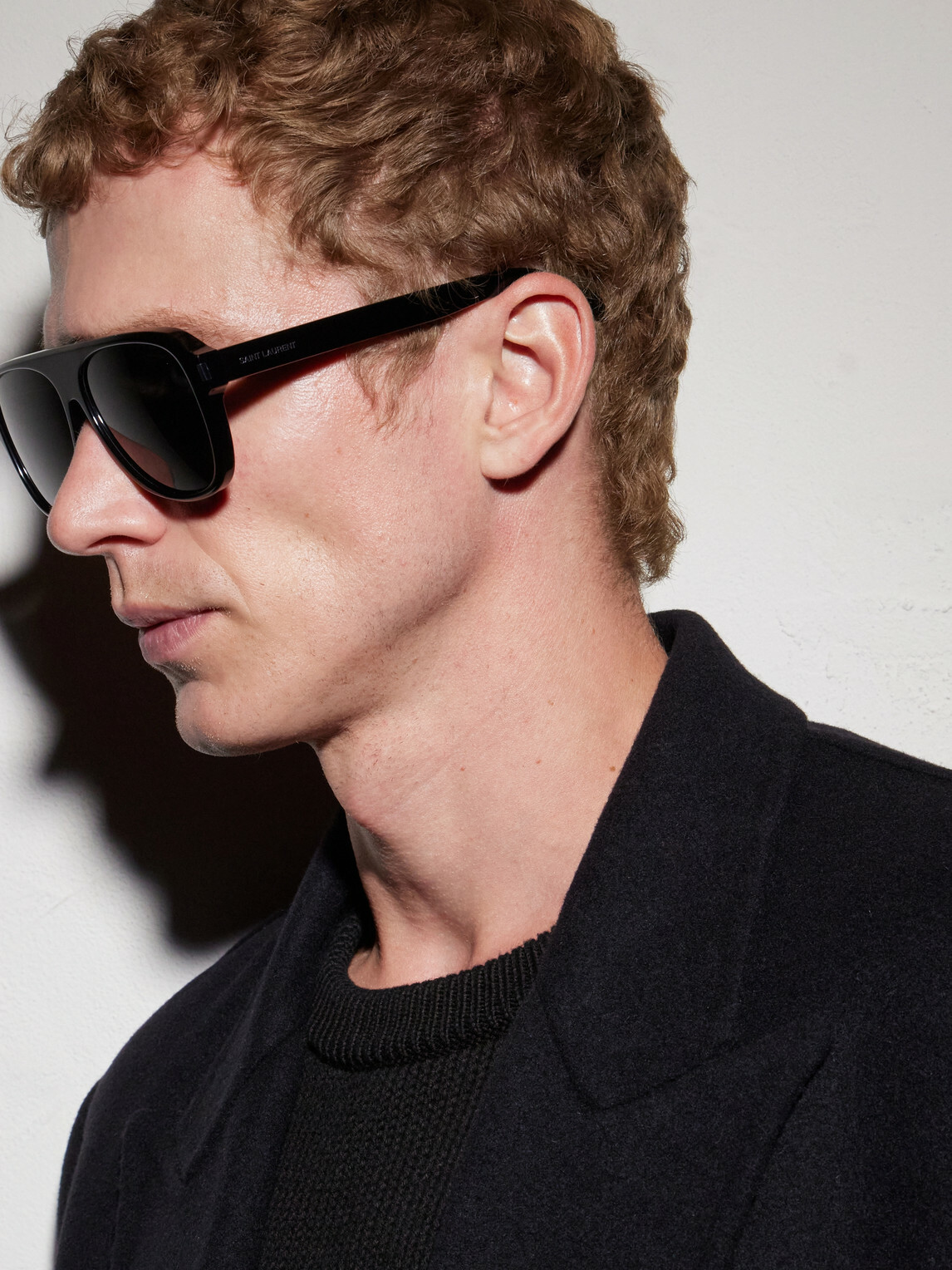 SAINT LAURENT - SL 970 Aviator-Style Acetate Sunglasses - Black