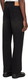 WOOYOUNGMI Black Tin Wash Straight Jeans