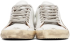 Golden Goose White & Green Suede Super-Star Sneakers