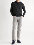 Canali - Slim-Fit Wool Half-Zip Sweater - Black