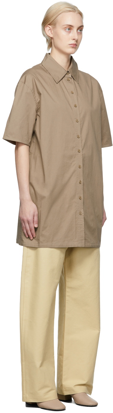Arch The Brown Poplin Short Dress