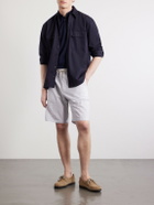 Paul Smith - Straight-Leg Striped Cotton Drawstring Shorts - Blue